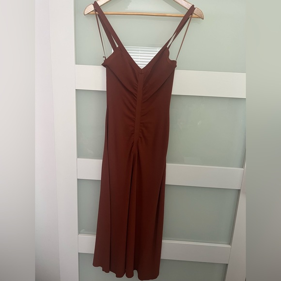 A.L.C. Dionne Ruched Rib Sweater Dress in Deep Amber - Size S, Nearly New - Picture 5 of 5